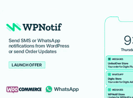 WPNotif WordPress SMS & WhatsApp Message Notifications